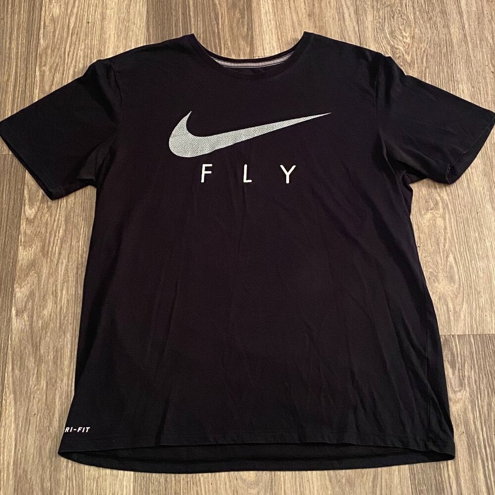 Nike Short Sleeve Dri-Fit Black Shirt Men's Size Large